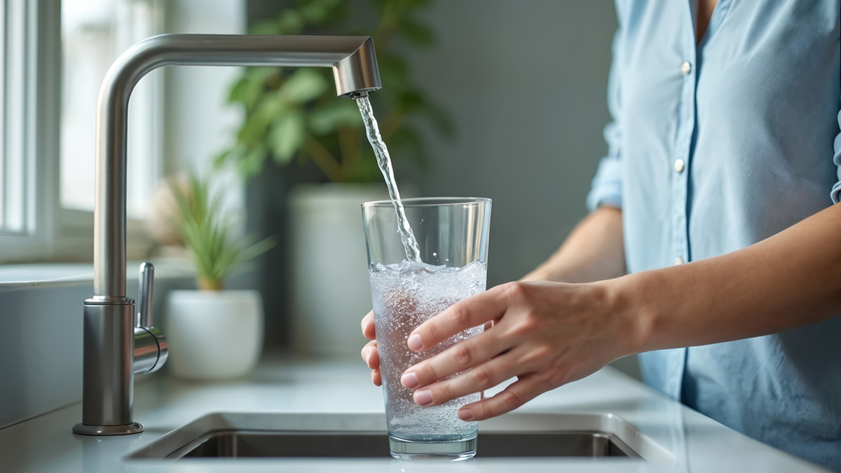 acqua del rubinetto che scorre