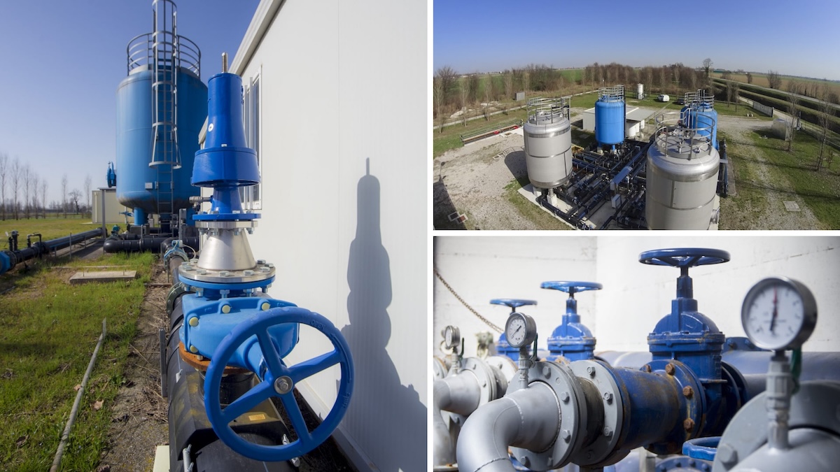 collage impianto acquedotto