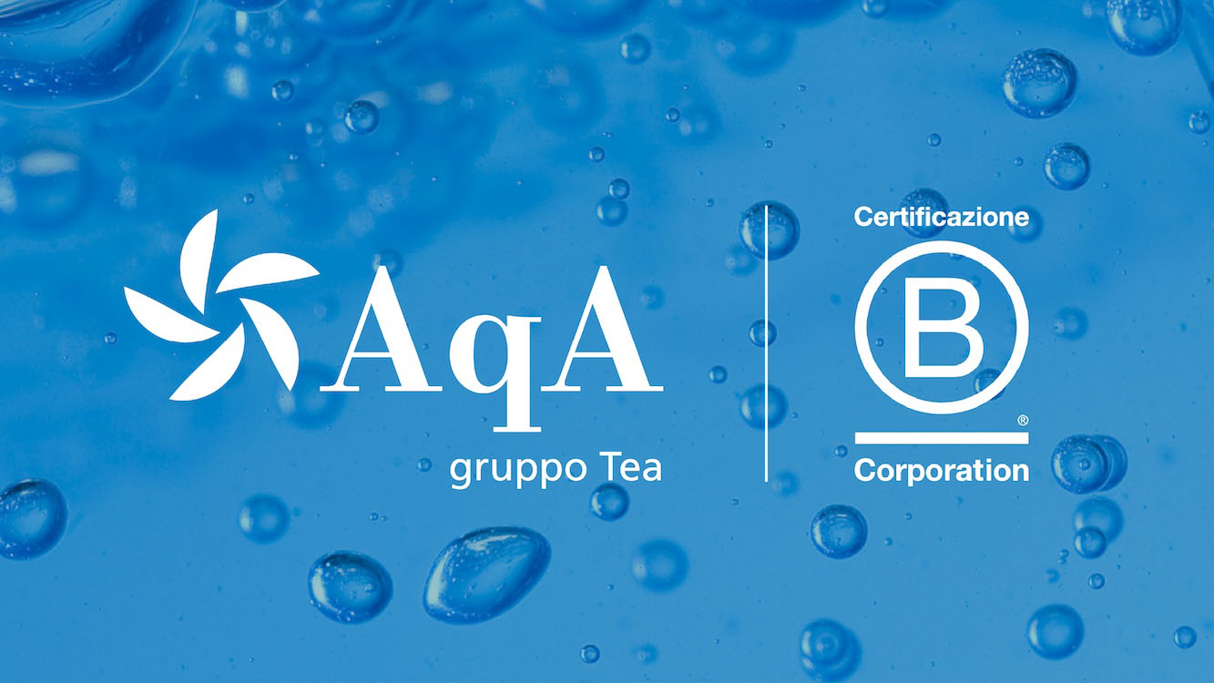 logo AqA e logo certificazione B Corp