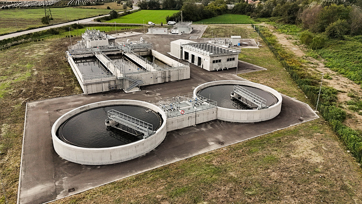 depuratore Ostiglia dall'alto